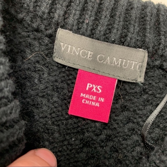 Vince Camuto Black Cold Shoulder Knit Sweater - Picture 3 of 4